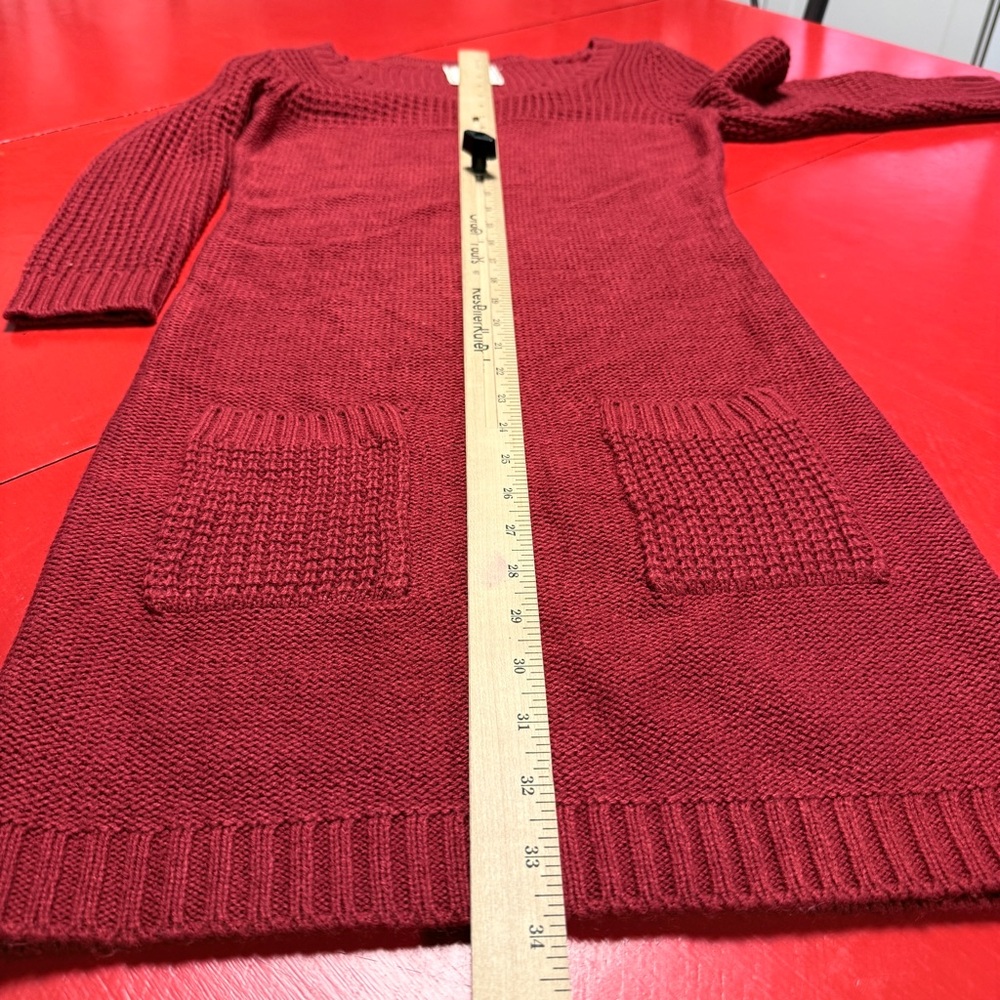 PINK ROSE RUST SWEATER DRESS - Picture 4 of 6